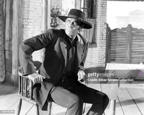 American actor Henry Fonda plays the villain in 'C'era una volta il West' , 1968.