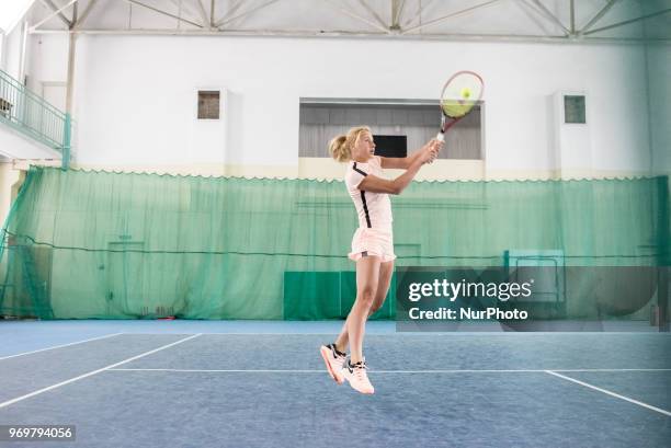 Marta Kostyuk at her training facility in Kiev, Ukraine on February 2018. Marta Kostyuk is a Ukrainian tennis player. In 2018 Kostyuk became the...