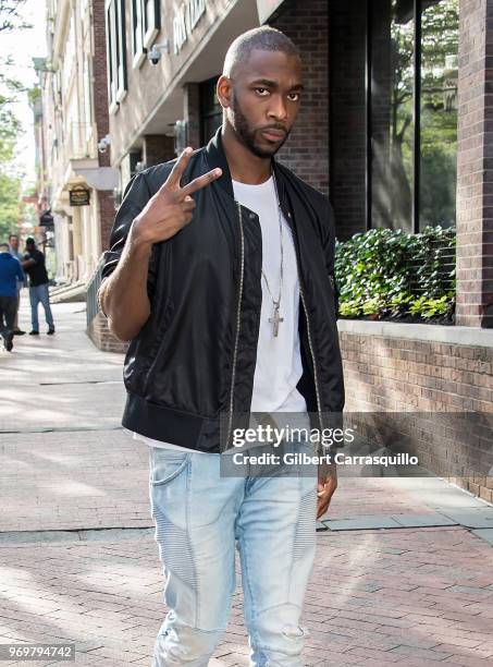 Actor, stand-up comedian Jay Pharoah is seen arriving to FOX 29 Studios on June 8, 2018 in Philadelphia, Pennsylvania.