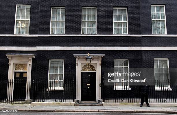 General view of number 10 Downing Street on February 23, 2010 in London, England. As the UK gears up for one of the most hotly contested general...