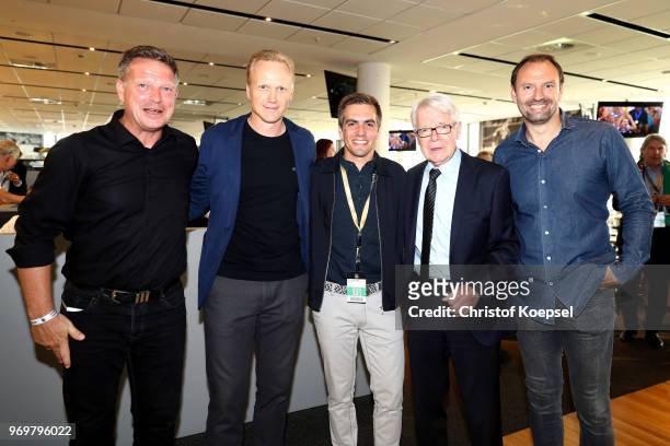 Knut Reinhardt, Carsten Ramelow, Philipp Lahm, amabassador of "United for Football" application for Euro 2024, Reinhard Rauball, DFL president and...