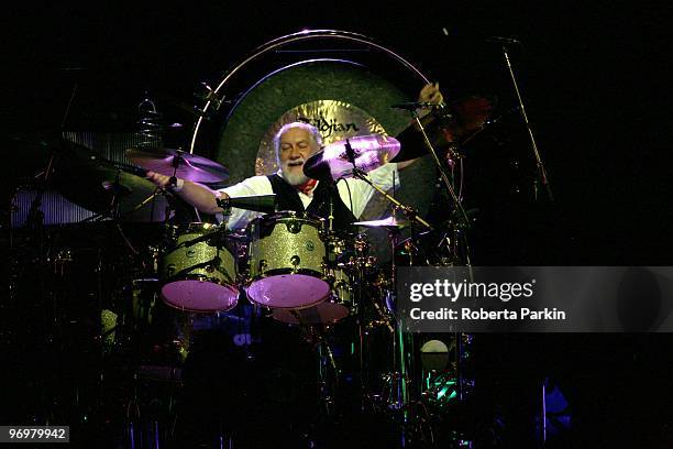 Mick Fleetwood of Fleetwood Mac perform on stage at Wembley Arena on October 30th 2009 in London.