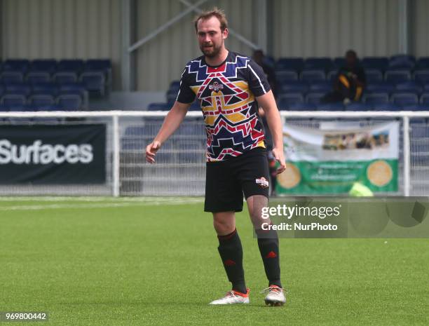 Buseni Sibindi of Matabeleland during Conifa Paddy Power World Football Cup 2018 Friendly between Matabeleland v Chagos Islands at Parkside , London,...