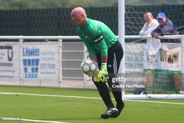 Bruce Grobbelaar of Matabeleland during Conifa Paddy Power World Football Cup 2018 Friendly between Matabeleland v Chagos Islands at Parkside ,...