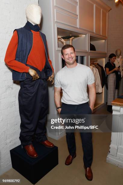 Dermot O'Leary attends Kirk Originals - Made in England - A London Story during London Fashion Week Men's June 2018 at The Private White VC Store on...