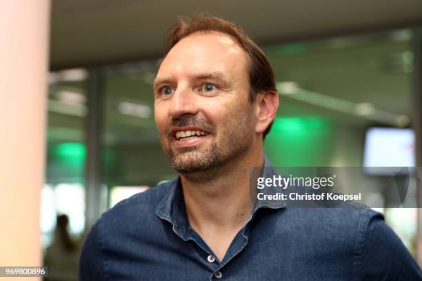 Jens Nowotnye is seen during the Club Of Former National Players Meeting at BayArena on June 8, 2018 in Leverkusen, Germany.