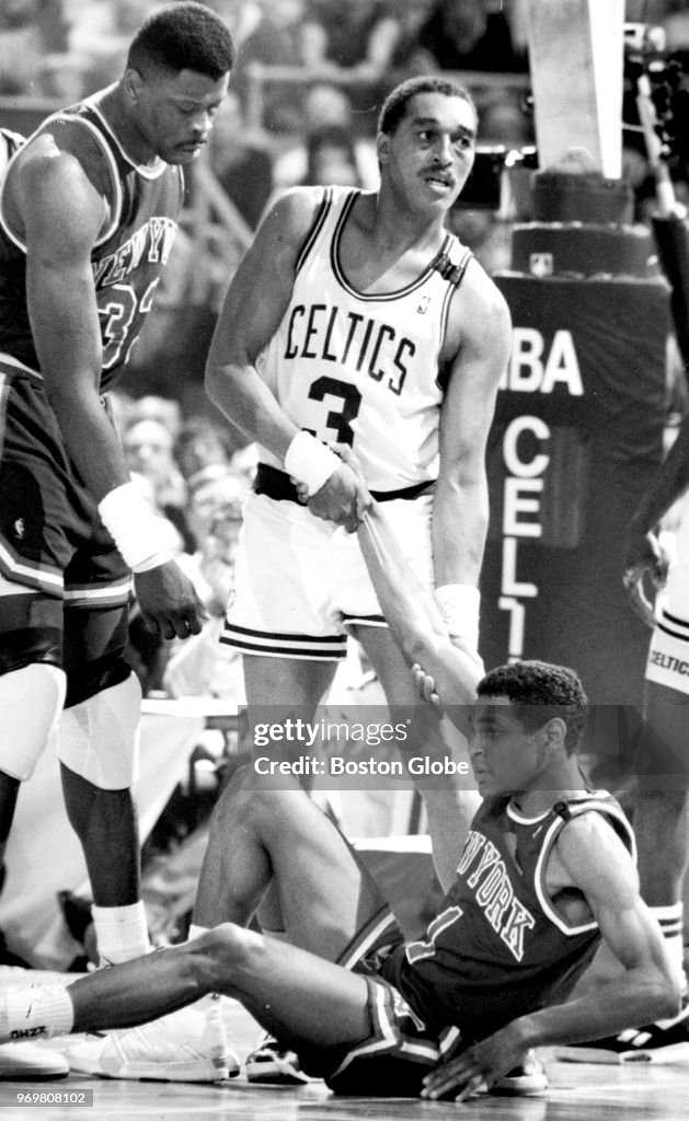1990 NBA Playoffs: New York Knicks Vs Boston Celtics At Boston Garden