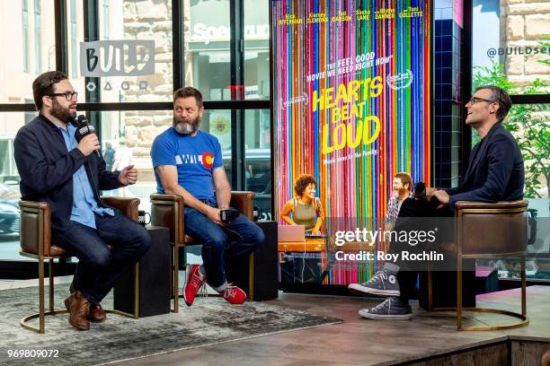 Nick Offerman and Brett Haley discuss "Hearts Beat Loud" with the Build Series at Build Studio on June 8, 2018 in New York City.