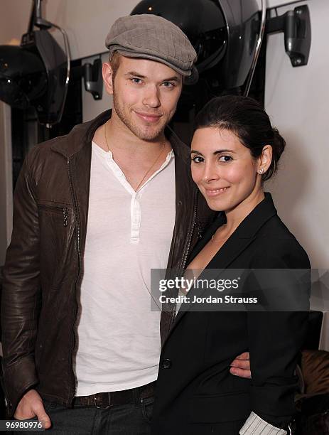 Actor Kellan Lutz and actress Jamie-Lynn Sigler pose at the Nine Zero One Salon Grand Opening and Book Party at Nine Zero One Salon on February 22,...