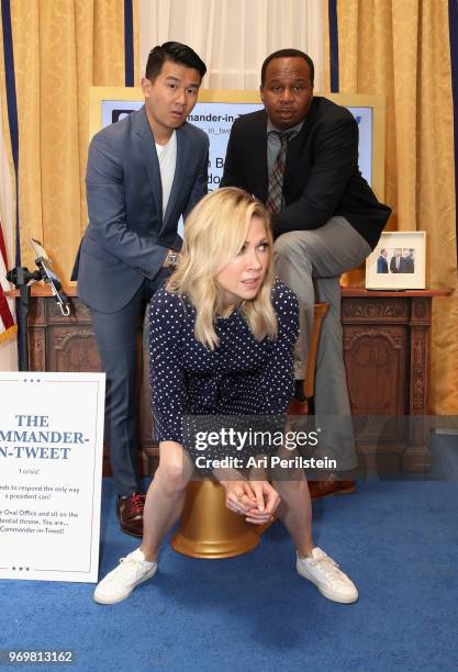 The Daily Show correspondents Ronny Chieng, Desi Lydic and Roy Wood Jr. Attends Comedy Central's The Daily Show Presents: The Donald J. Trump...