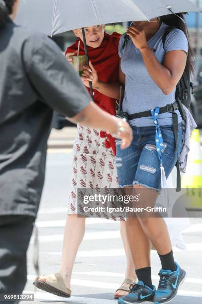 Michelle Williamsis seen on June 08, 2018 in New York City.