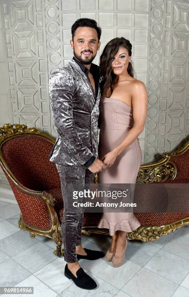 Faye Brookes and Gareth Gates attend the 2018 Diva Awards at The Waldorf Hilton Hotel on June 8, 2018 in London, England.