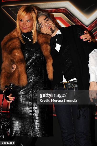 Simona Ventura and Morgan attend "X factor" - Italian tv show press conference on January 09, 2009 in Milan, Italy.