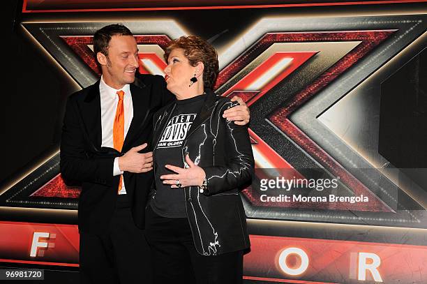 Mara Maionchi and Francesco Facchinetti attend "X factor" - Italian tv show press conference on January 09, 2009 in Milan, Italy.