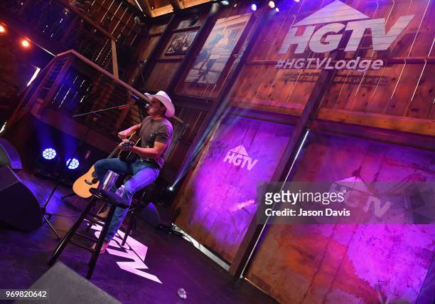 Recording artist Jon Pardi performs onstage in the HGTV Lodge at CMA Music Fest on June 8, 2018 in Nashville, Tennessee.