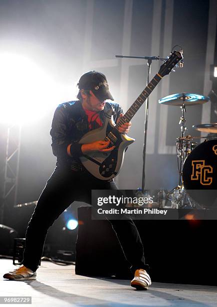 Patrick Stump of Fall Out Boy performs on stage at Rod Laver Arena on 18th February 2009 in Melbourne, Australia.
