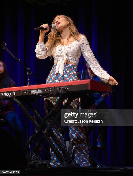 Abby Anderson performs at CMA Theater on June 8, 2018 in Nashville, Tennessee.