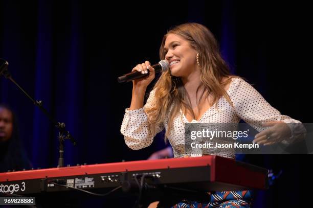 Abby Anderson performs at CMA Theater on June 8, 2018 in Nashville, Tennessee.