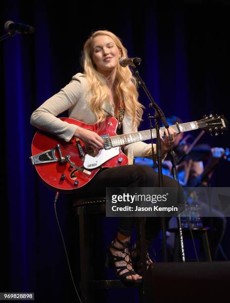 Ashley Campbell performs at CMA Theater on June 8, 2018 in Nashville, Tennessee.