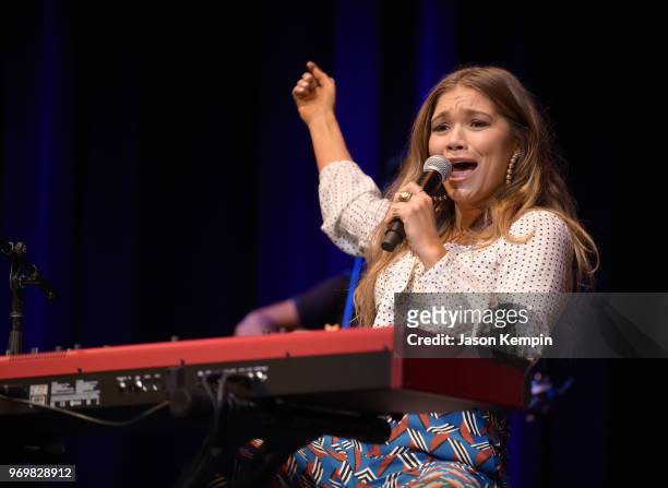 Abby Anderson performs at CMA Theater on June 8, 2018 in Nashville, Tennessee.