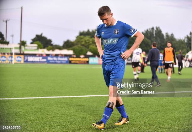 Dundalk , Ireland - 8 June 2018; William Fitzgerald of Limerick dejected following the SSE Airtricity League Premier Division match between Dundalk...