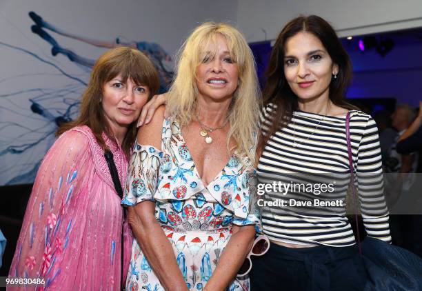 Charlotte Cutler, Jo Wood and Yasmin Mills attend the launch of Sky Ocean Rescue's 'Pass On Plastic Experience' on June 8, 2018 in London, England.