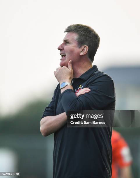 Dundalk , Ireland - 8 June 2018; Dundalk manager Stephen Kenny during the SSE Airtricity League Premier Division match between Dundalk and Limerick...