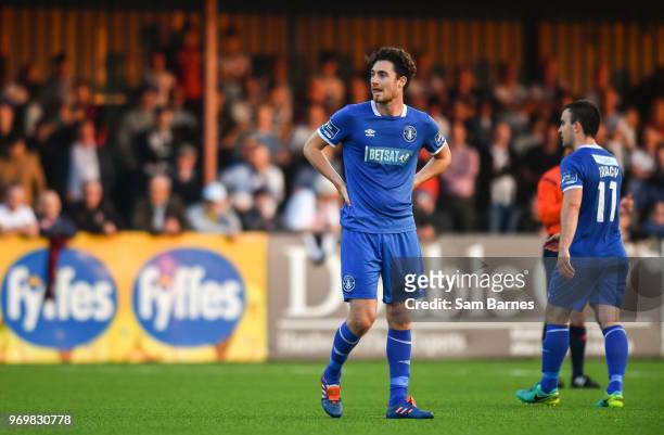 Dundalk , Ireland - 8 June 2018; Eoin Wearen of Limerick reacts to conceding a goal during the SSE Airtricity League Premier Division match between...