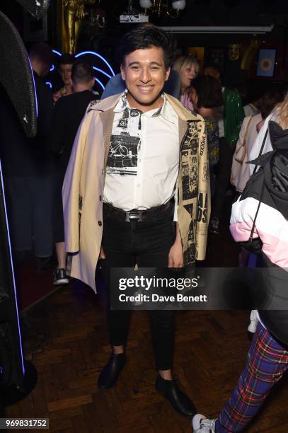 Raghav Tibrewal attends the TOPMAN LFWM party during London Fashion Week Men's June 2018 at the Phoenix Artist Club on June 8, 2018 in London,...