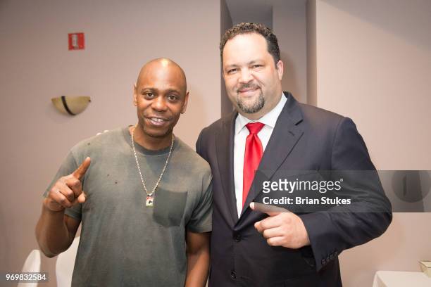 Dave Chappelle and Governor Candidate for Maryland Ben Jealous appear for campaign event at Olde Towne Restaurant on June 8, 2018 in Largo, Maryland.