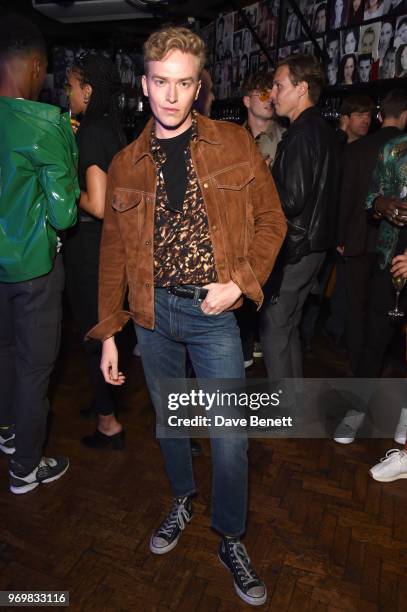 Fletcher Cowan attends the TOPMAN LFWM party during London Fashion Week Men's June 2018 at the Phoenix Artist Club on June 8, 2018 in London, England.