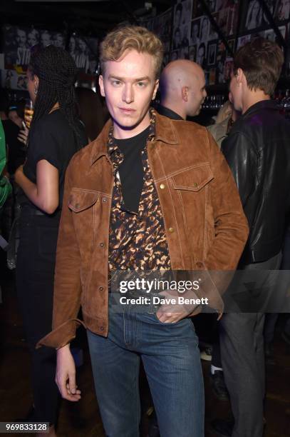 Fletcher Cowan attends the TOPMAN LFWM party during London Fashion Week Men's June 2018 at the Phoenix Artist Club on June 8, 2018 in London, England.