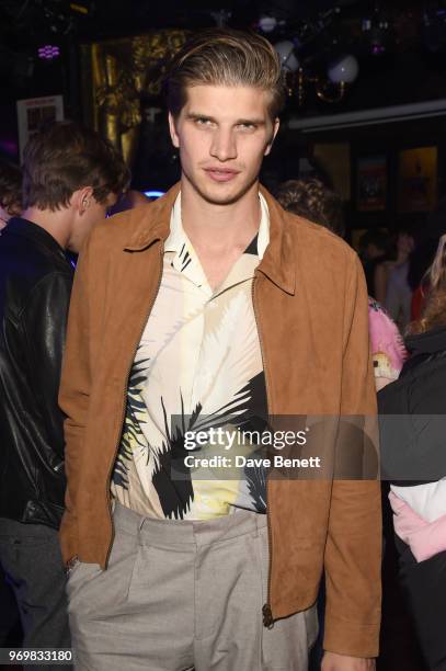 Toby Huntington-Whiteley attends the TOPMAN LFWM party during London Fashion Week Men's June 2018 at the Phoenix Artist Club on June 8, 2018 in...