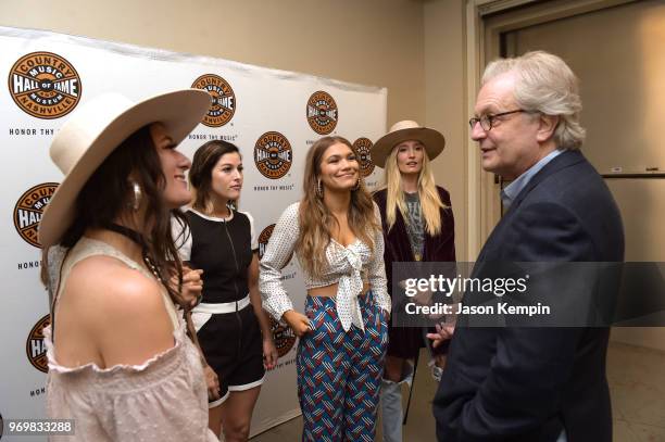 Alyssa Bonagura, Cassadee Pope, Abby Anderson, Ruby Stewart and Director and CEO of the Country Music Hall of Fame and Museum Kyle Young visit CMA...