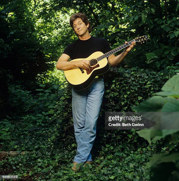 Posed portrait of American country singer-songwriter Rodney Crowell in Nashville, Tennessee in 1990.