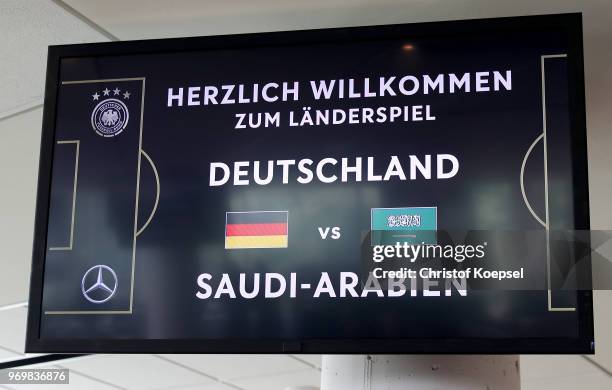 General view of the during the Club Of Former National Players Meeting Lounge at BayArena on June 8, 2018 in Leverkusen, Germany.