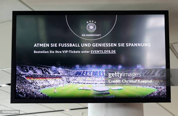 General view of the during the Club Of Former National Players Meeting Lounge at BayArena on June 8, 2018 in Leverkusen, Germany.