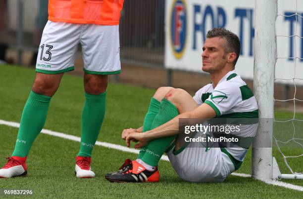 Andrea Rota of Padania dejected afterConifa Paddy Power World Football Cup 2018 Semifinal A between Northern Cyprus v Padania at Colston Avenue...