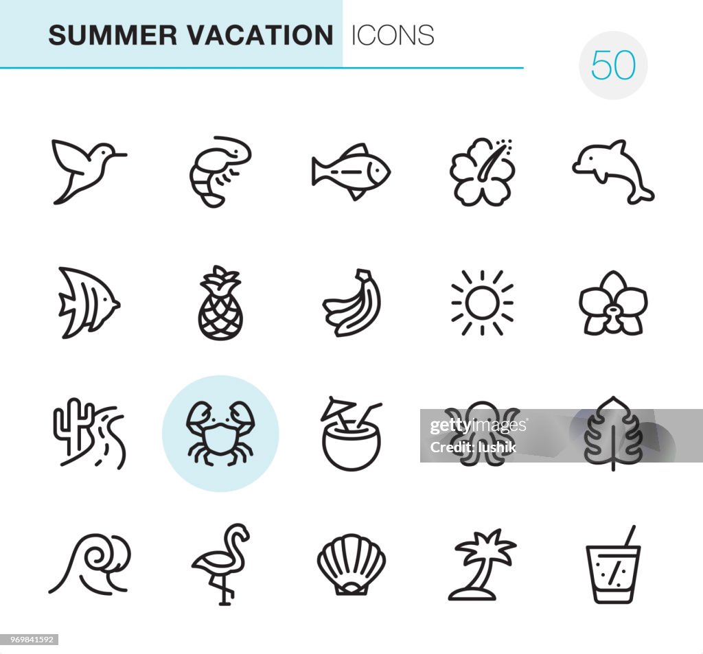 Summer Vacations - Pixel Perfect icons
