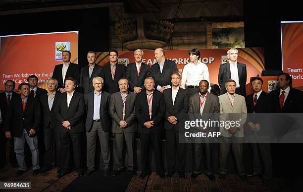 Slovenian coach Matjaz Kek, Swiss coach Ottmar Hitzfeld, English coach Fabio Capello, Italian coach Marcello Lippi, Spanish coach Vicente del Bosque,...