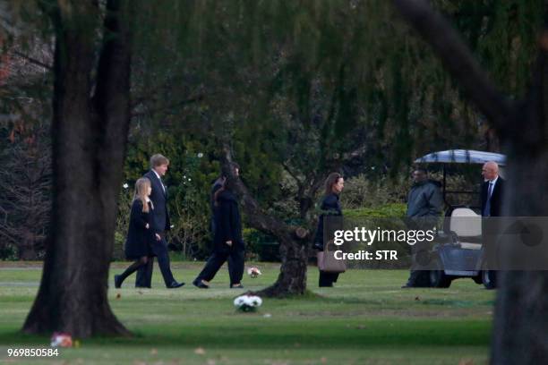 King Willem-Alexander of the Netherlands and his youngest daughter Princess Ariane , attend the burial ceremony of Queen Maxima's sister Ines...