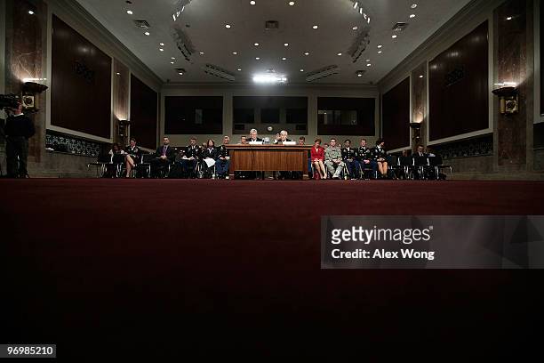 Secretary of the Army John McHugh and Army Chief of Staff Gen. George Casey testify during a hearing before the Senate Armed Services Committee...