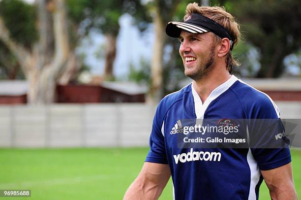 Andries Bekker during the Stormers training session at the High Performance Centre in Bellville on February 23, 2010 in Cape Town, South Africa.