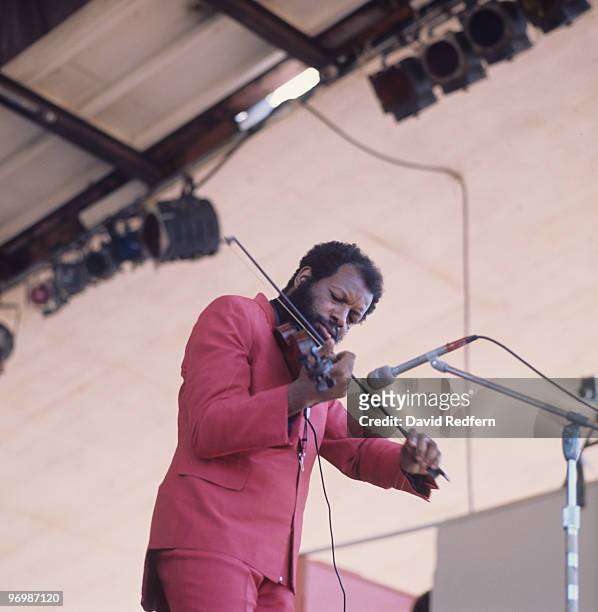 American jazz saxophonist Ornette Coleman performs live on stage at the 1971 Newport Jazz Festival in Newport, Rhode Island on 3rd July 1971.