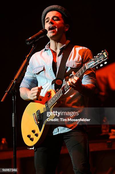 Chris Carrabba of Dashboard Confessional performs in support of the bands' Alter the Ending album at HP Pavilion on February 22, 2010 in San Jose,...