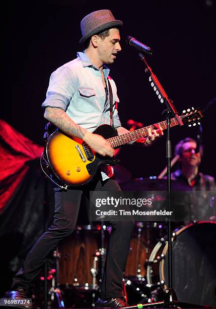 Chris Carrabba of Dashboard Confessional performs in support of the bands' Alter the Ending album at HP Pavilion on February 22, 2010 in San Jose,...