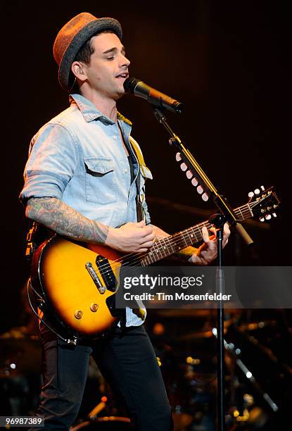 Chris Carrabba of Dashboard Confessional performs in support of the bands' Alter the Ending album at HP Pavilion on February 22, 2010 in San Jose,...