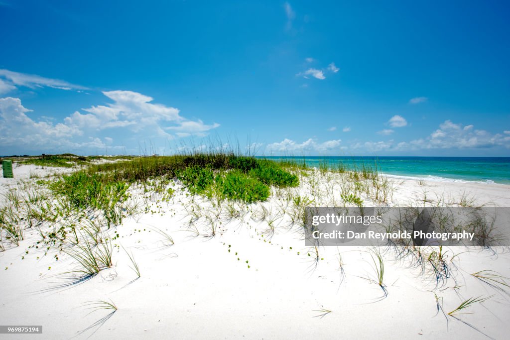 Scenic View Of Sand Dunes and Sea Against Sky