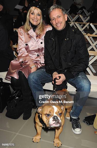 Twiggy and Designer Patrick Cox attends the Burberry Prorsum LFW Autumn/Winter 2010 Women�s wear show at the Parade Ground, Chelsea College of Art on...
