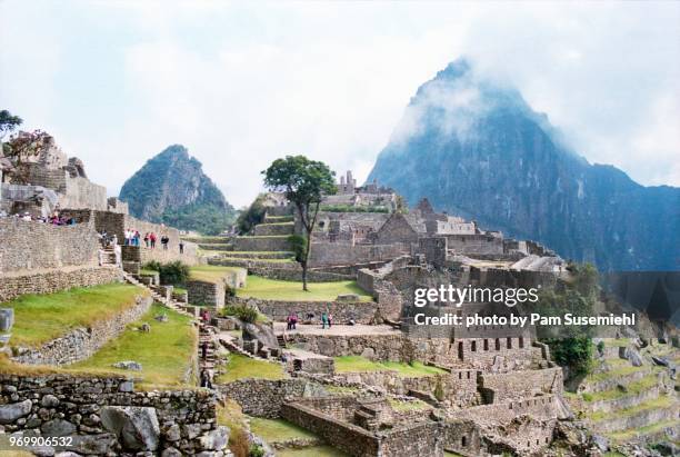 overview of machu picchu - ancient civilisation inca stock pictures, royalty-free photos & images